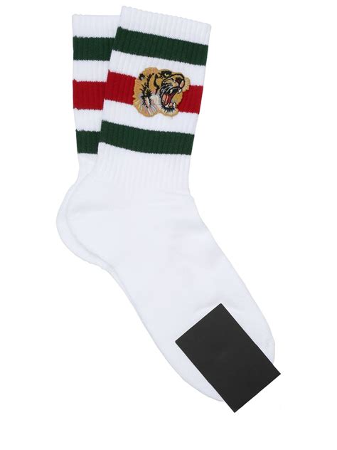 fake white tiger gucci socks